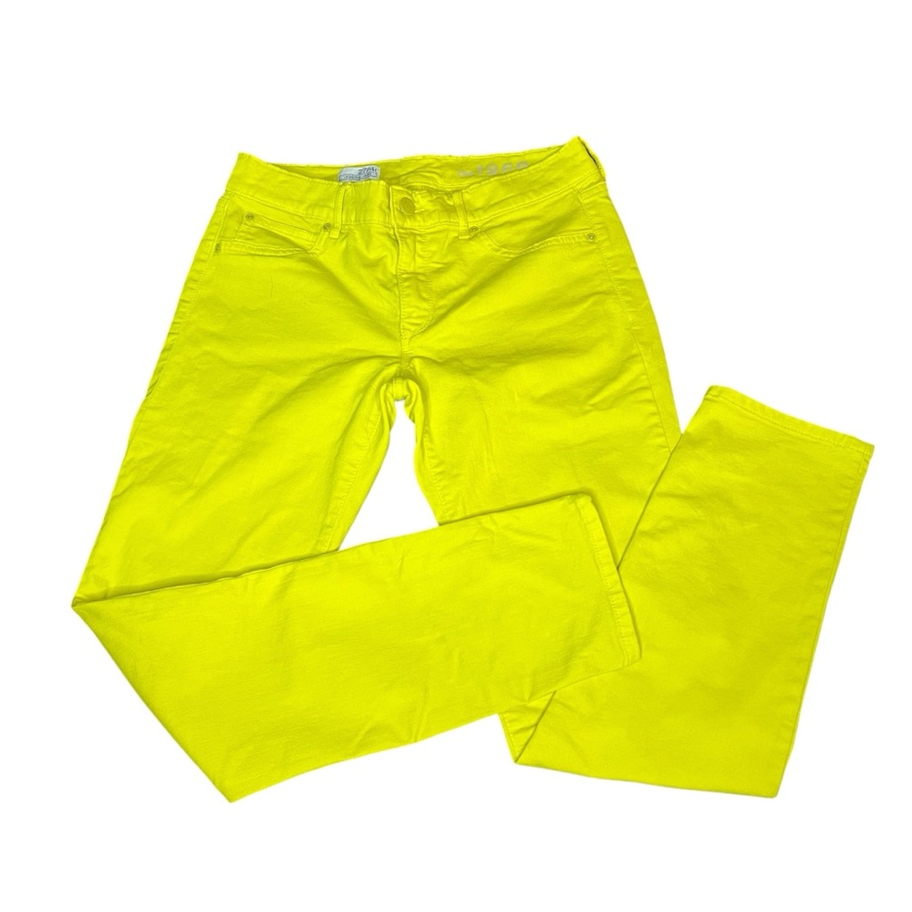 GAP Womens Skinny Legging 27 4 Jeans Bright Highlighter Yellow